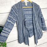 Faded Glory  Blue & White Boho Lightweight Open Front Cardigan Size Small Photo 0