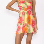 Isalis  Perrie Ruched One Shoulder Dress in Yellow Floral Size Medium NWT! Photo 0