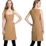 Tory Burch Azalea Square Neck Woolen Dress Camel Brown Size 6 Photo 1