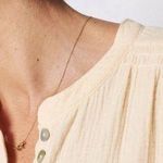 Faherty Everleigh Dream 100% Organic Cotton Gauze Shirt Top Cream Women Size M Size M Photo 1