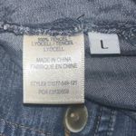 Cloth & Stone  Women's Chambray Bomber Jacket‎ Lightweight Size L Photo 3