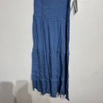 Becca  Swim Mist Blue Ponza Smocked One Shoulder Dress Sz M NWT Photo 3