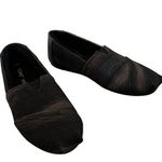 Toms  Dark Green Faux Fur Lined Slip On Shoes Photo 0