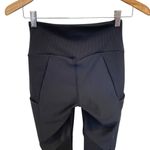 Alo Yoga Ribbed Airlift Enchanted Leggings High Waisted 7/8 Pockets Black Photo 8