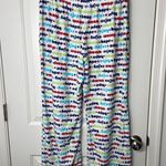 Sonoma NWOT  women’s white multicolor soft fleece elastic drawstring pajama pants Photo 3