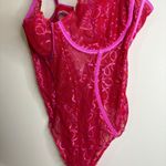 Savage X Fenty Red Pink Lace Corset Bodysuit Bustier Teddy Size 3X Photo 3