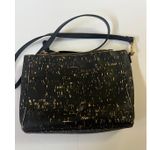 Queork Cork Purse Crossbody Black and Gold Photo 1
