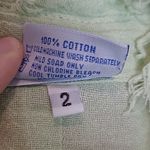 OH MY GAUZE! PALE GREEN YELLOW RAW FRAYED EDGE OPEN FRONT CARDIGAN COTTON 2 Size L Photo 11