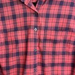 UNTUCKit Red and Navy Plaid Button Down Shirt Size 0 Photo 3