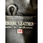 None VTG 70s Genuine Black Leather Jacket w/ Fringe Womens Sz M Made in Argentina Photo 7