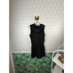 Evereve  Black Sleeveless Cotton Hooded Romper with Front Zipper - Size - Small Photo 2