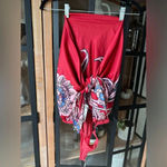 Free People bodysuit bandana tie back strapless silky cherry floral adjustable Photo 4