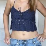 Aerie Navy Blue Floral Tank Top Corset Photo 2