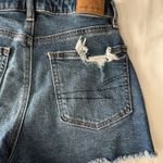 American Eagle Dark Wash Strigid Denim Mom Shorts Photo 5