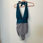 Cupshe  Keeping You Accompanied Stripe One Piece Swimsuit size Large blue… Photo 1