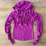 Free People Movement Purple Hooded Shirt Top Photo 0
