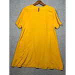 Umgee Womens M Mustard Yellow Embroidered Floral Dress Casual Boho Chic Photo 4