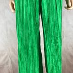 Steve Madden  Green Plissé Wide-Leg Pants XS Photo 4
