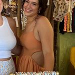 Mura Boutique Orange Open Back MIDI Dress  Photo 5