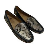 Peter Millar Women’s Black & Gold Paisley Driving Moccasins Limited Edition Photo 13