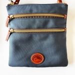 Dooney & Bourke Crossbody Steel Gray Nylon North South Triple Zip Duck Logo EUC Photo 2