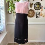 Sag Harbor Vintage Y2K Sz 6P Blazer Dress Micro Polka Dot Office Siren Pink Bow Ruffle Suit Photo 3