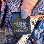 Anthropologie Moth Antica Jacquard Print Blue Peach Cabine Pullover Sweater Photo 6