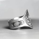 Bohemian "Stay Wild Moon Child" Silver Ring Photo 5