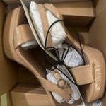 Pop Nude Pump Strappy Heels NWT Tan Size 8 Photo 0