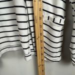 Tart Open Front Blazer Jacket Womens XL White Black Striped Modal Classic Topper Photo 8