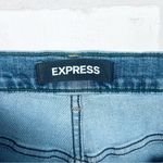 EXPRESS Medium Wash Super High Waisted Supersoft Raw Step Hem Stretch Jeans 6R Photo 8