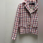 ZARA  pearl button multicolored textured jacket size small Photo 2