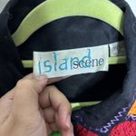 Island Scene Patchwork Textured Vintage Jacket Sz XL Black Photo 5