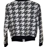 Houndstooth Extelle Zip Up Jacket Size S / M Bling Skull, Cotton Black Gray Rock Photo 1