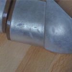 Free People  Marigold Sandal Ankle Block Heel Suede Leather Shimmer 38 (US 8) Photo 10