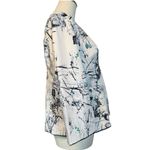 Coldwater Creek  Blue White Floral Embroidered Jacket Petite 14 14P Photo 3