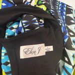 Eliza J Women's Black Multicolor Scarf Print Crêpe de Chine Maxi Dress Size 4 Photo 4