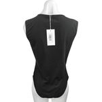 NEW Argent Black Stretch Cotton Sleeveless Deep V Photo 1