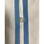 C.J Laing button down white short sleeved blouse / shirt with blue trim size 4 Photo 11