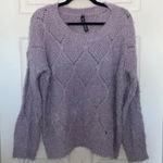 Design Lab Purple Lilac Fuzzy Sweater Size L Size L Photo 0