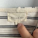 Mello Day Womens White Striped Long Sleeve Casual Pullover Hoodie Size Large Photo 1