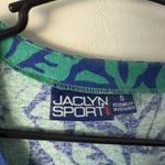 Jaclyn Vintage 70s Shirt Shorts Set Small Floral Retro Casual‎ Bright Blue Photo 3