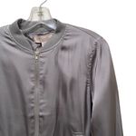 Philosophy Satin Bomber Jacket Smoke Gray Women’s Size Petite Medium NWT Photo 4