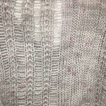 Free People Honey Cable Knit Pullover Gray and Pink Lagenlook Sweater L #715 Photo 10