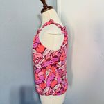 Gap ‎ Women Pink Floral Halter Relaxed Knot Tie Blouse Size S Photo 3