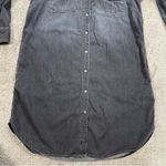 Gap Women’s Longsleeve Utility Denim Shirtdress Pockets Western in Black Wash L Photo 3