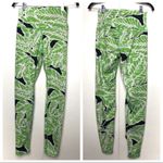 Alo Yoga  Airbrush Palm Print Leggings. Green Glow Photo 1