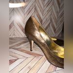 Antonio Melani  Shoes Gold Black Shimmery Leather Heels Pumps Size 9 Photo 1