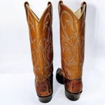 Dan Post Vintage  Genuine Teju Lizard Exotic Leather Cowboy Western Boots Brown 6 Photo 5