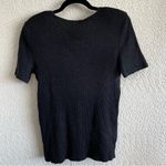 Escada Women’s Vintage New Wool Blend Short Sleeve Knit Shirt Size Large Black Photo 2
